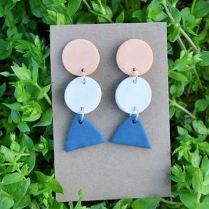 Geometric Minimalist Clay Earrings *The Jane*